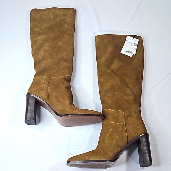 Mango Brown Suede Boots Size 40 NWT - Picture 4 of 9